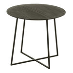 Paris Prix Table d'Appoint en Teck  Lucille  45cm Noir