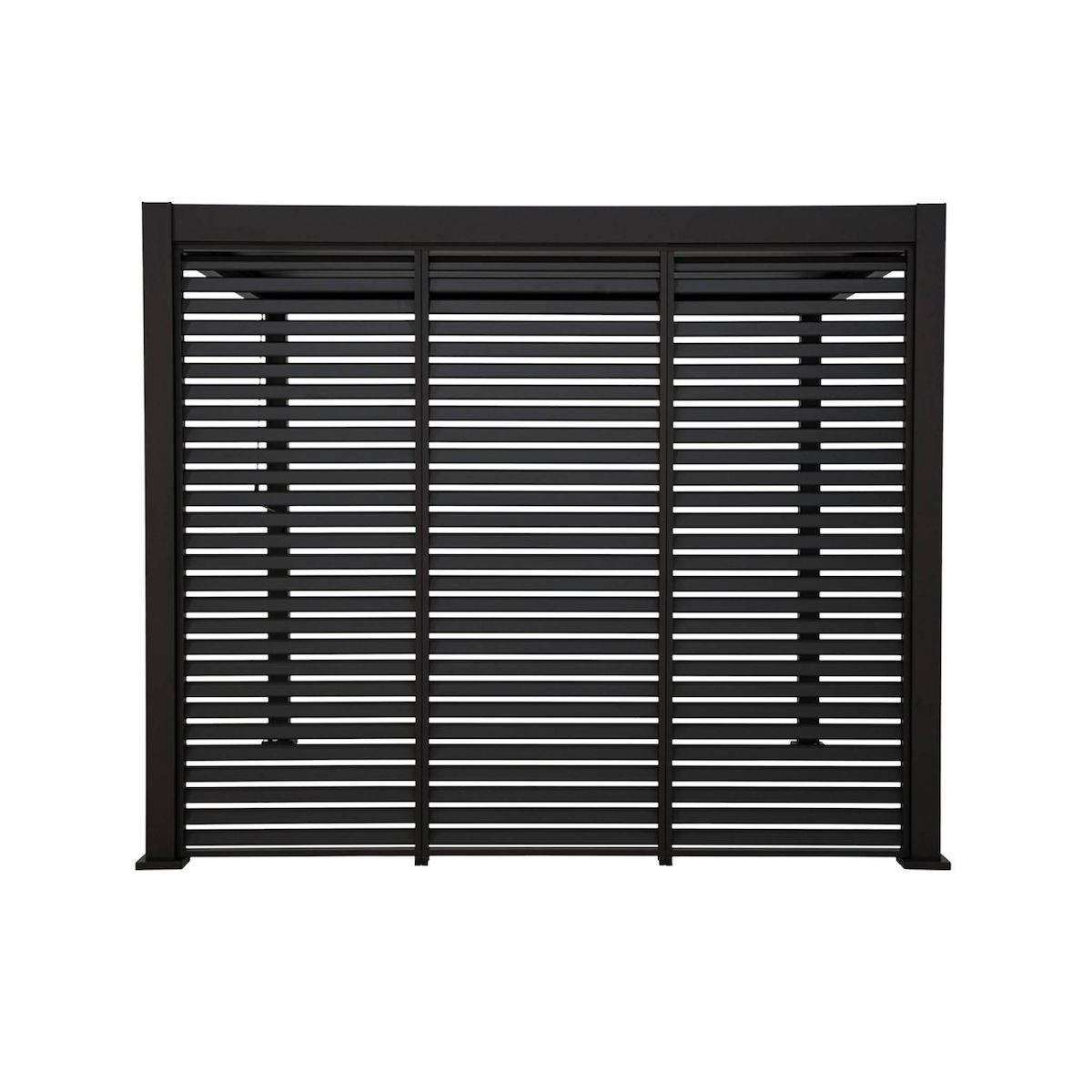 SWEEEK Pergola bioclimatique aluminium 3x3m V2 + 3 persiennes 100 cm Triomphe