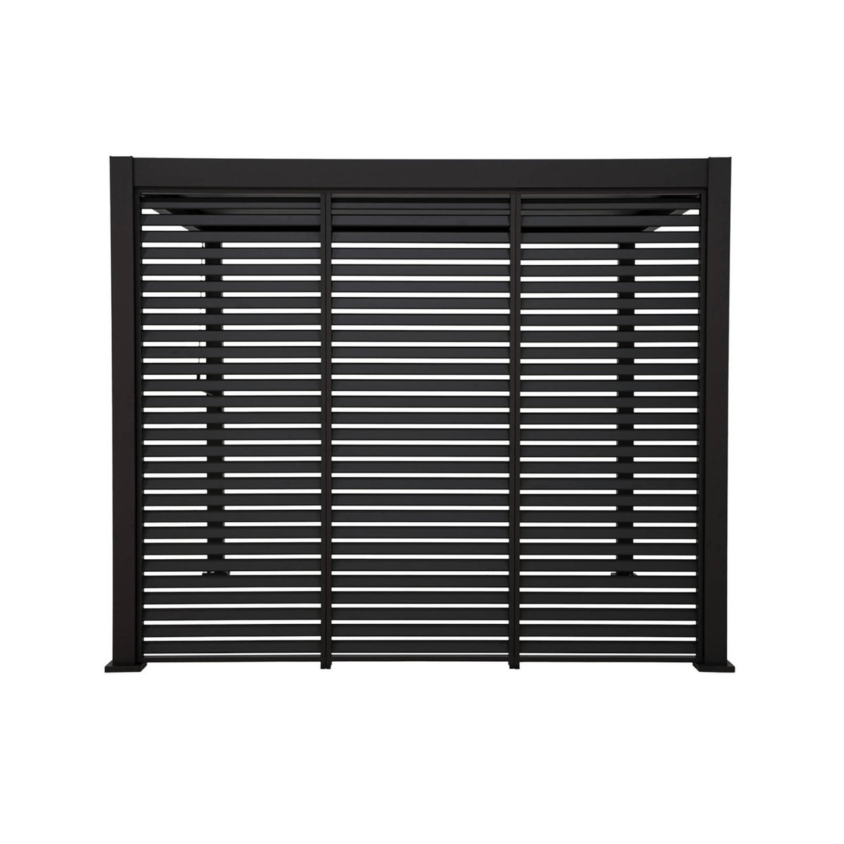 SWEEEK Pergola bioclimatique aluminium 3x3m V2 + 3 persiennes 100 cm Triomphe