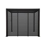 Voir la diapositive 3 : SWEEEK Pergola bioclimatique aluminium 3x3m V2 + 3 persiennes 100 cm Triomphe