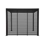 Voir la diapositive 3 : SWEEEK Pergola bioclimatique aluminium 3x3m V2 + 3 persiennes 100 cm Triomphe