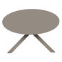Voir la diapositive 4 : HESPERIDE Table de jardin ronde en aluminium 6 places ORYON