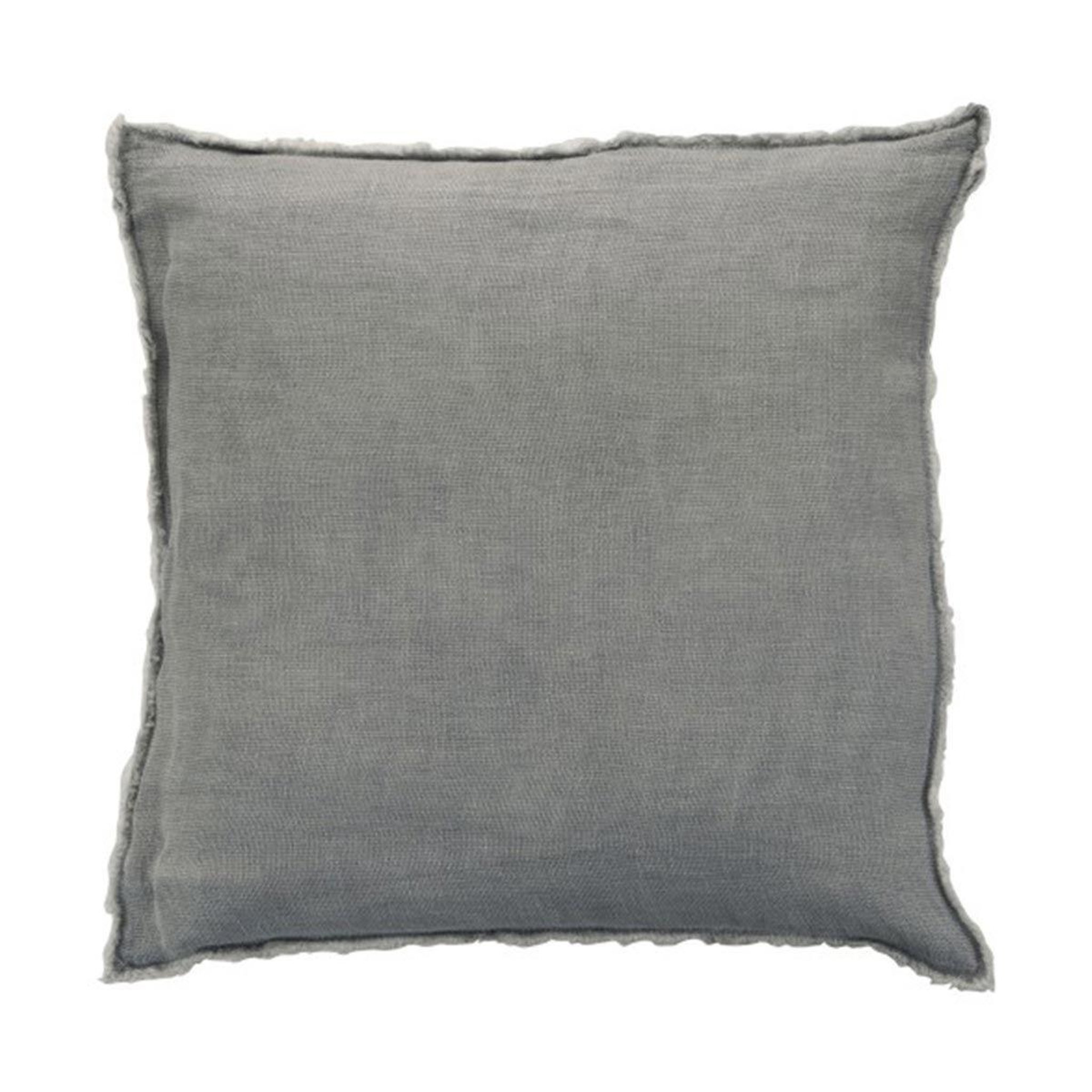 Voir la diapositive 1 : J-LINE Coussin déco carré  faded  45x45cm gris