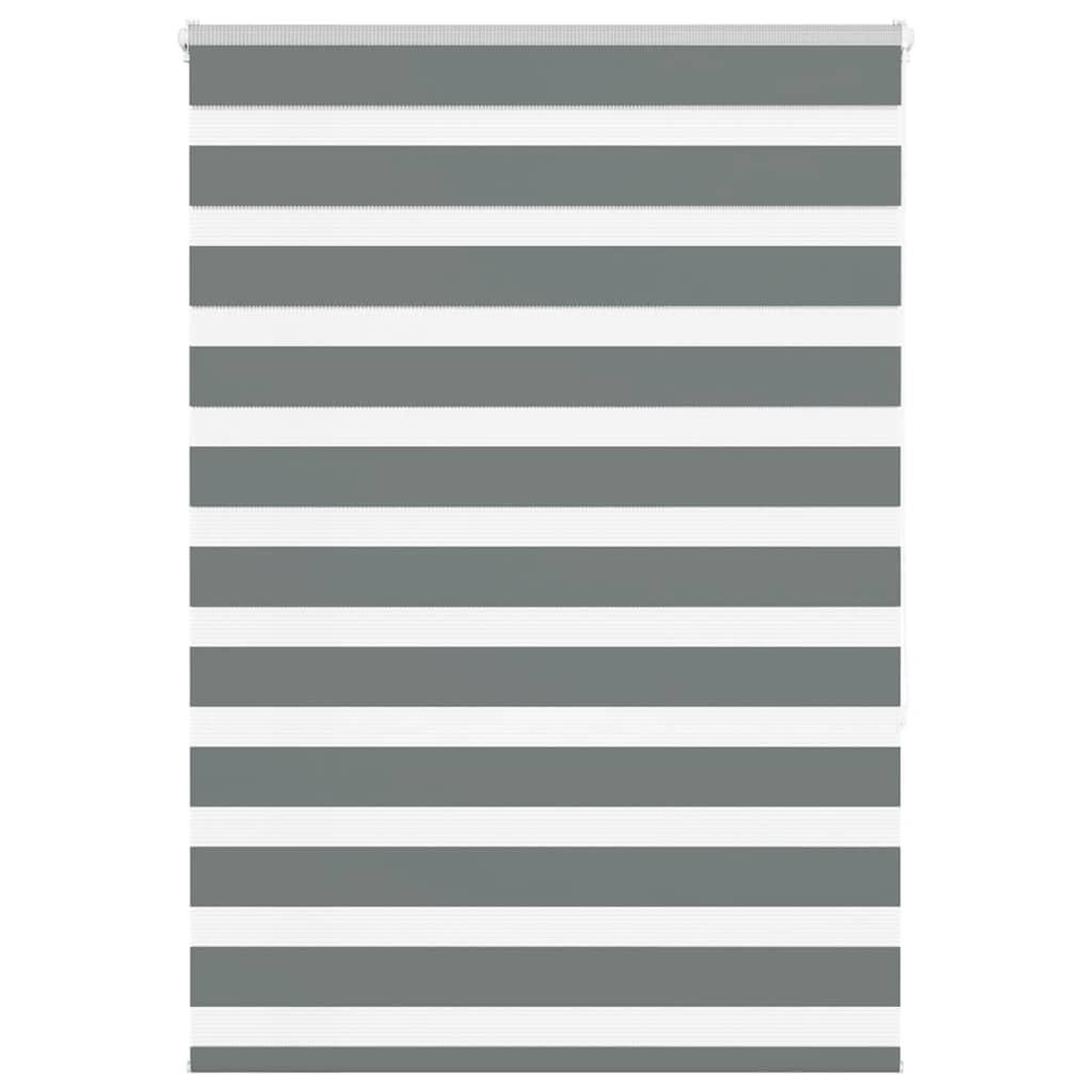 VIDAXL Store zebre gris fonce largeur du tissu 110,9 cm polyester