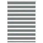 VIDAXL Store zebre gris fonce largeur du tissu 110,9 cm polyester