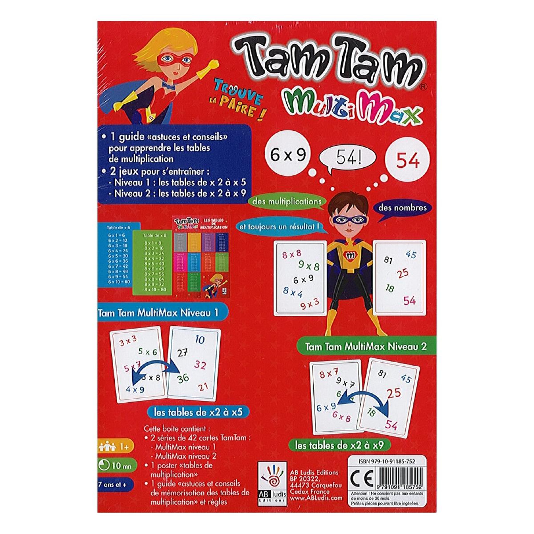 Voir la diapositive 2 : AB Ludis Tam Tam multimax le coffret