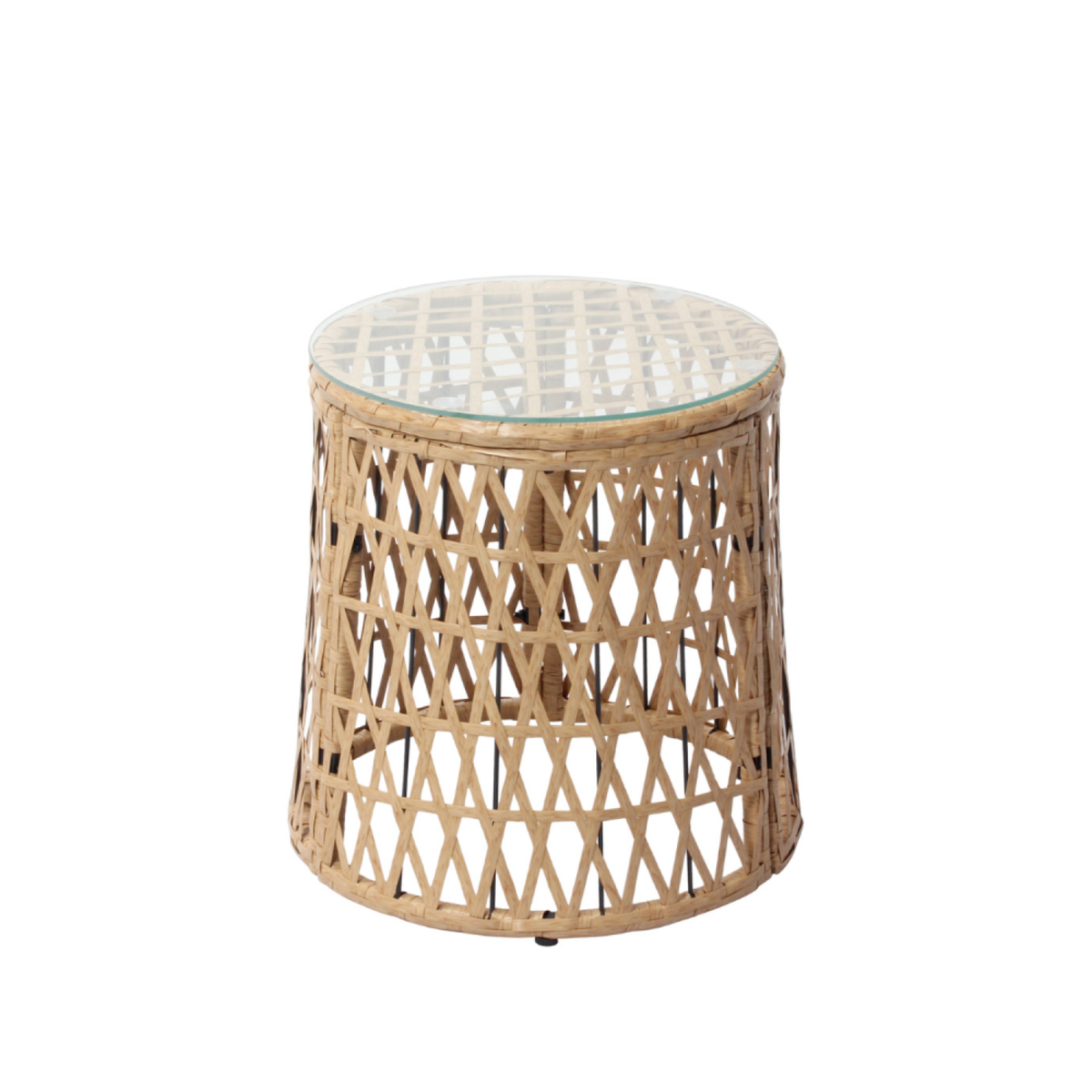 CONCEPT USINE Salon de jardin 2 fauteuils et 1 table PAPASAN