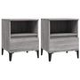 Voir la diapositive 2 : VIDAXL Tables de chevet 2 pcs Sonoma gris 40x35x50 cm
