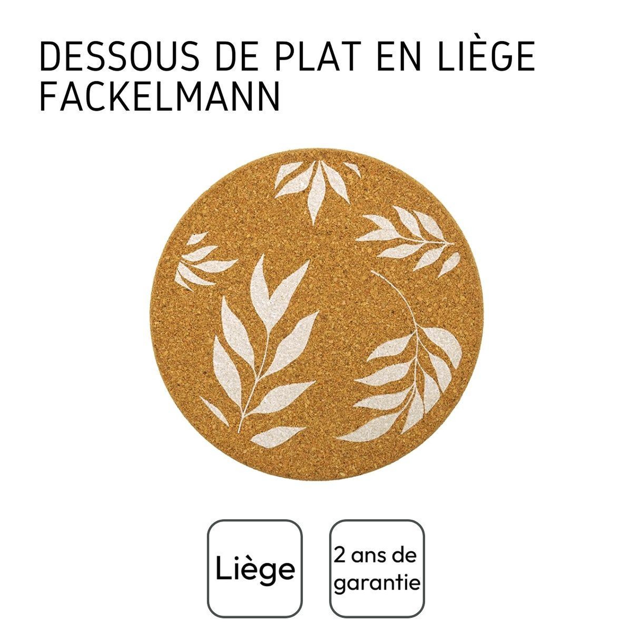 Voir la diapositive 4 : Fackelmann Dessous de plat en liège rond 19 cm Fackelmann