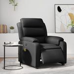 VIDAXL Fauteuil de massage inclinable electrique noir similicuir