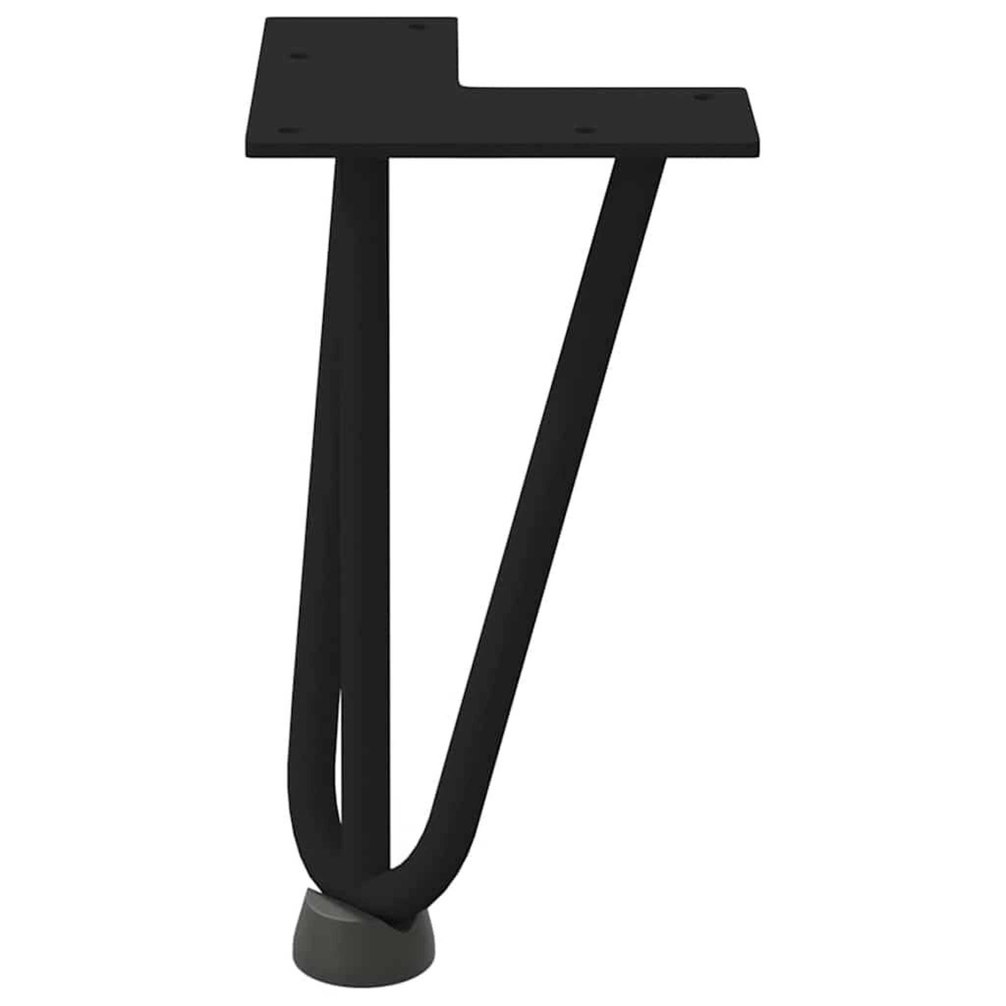 Voir la diapositive 5 : VIDAXL Pieds de table en forme d'epingle a cheveux 4 pcs noir 20 cm