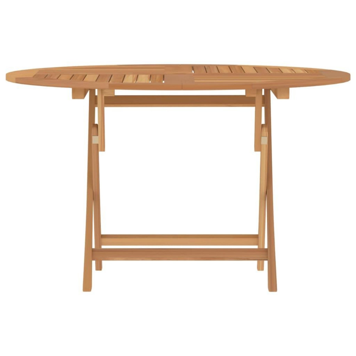 VIDAXL Table pliable de jardin Ø 110x75 cm bois massif de teck