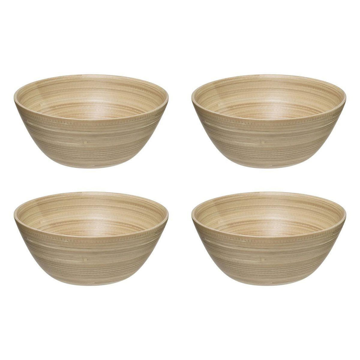 FIVE Lot de 4 Saladiers en Bambou  Ela  17cm Naturel