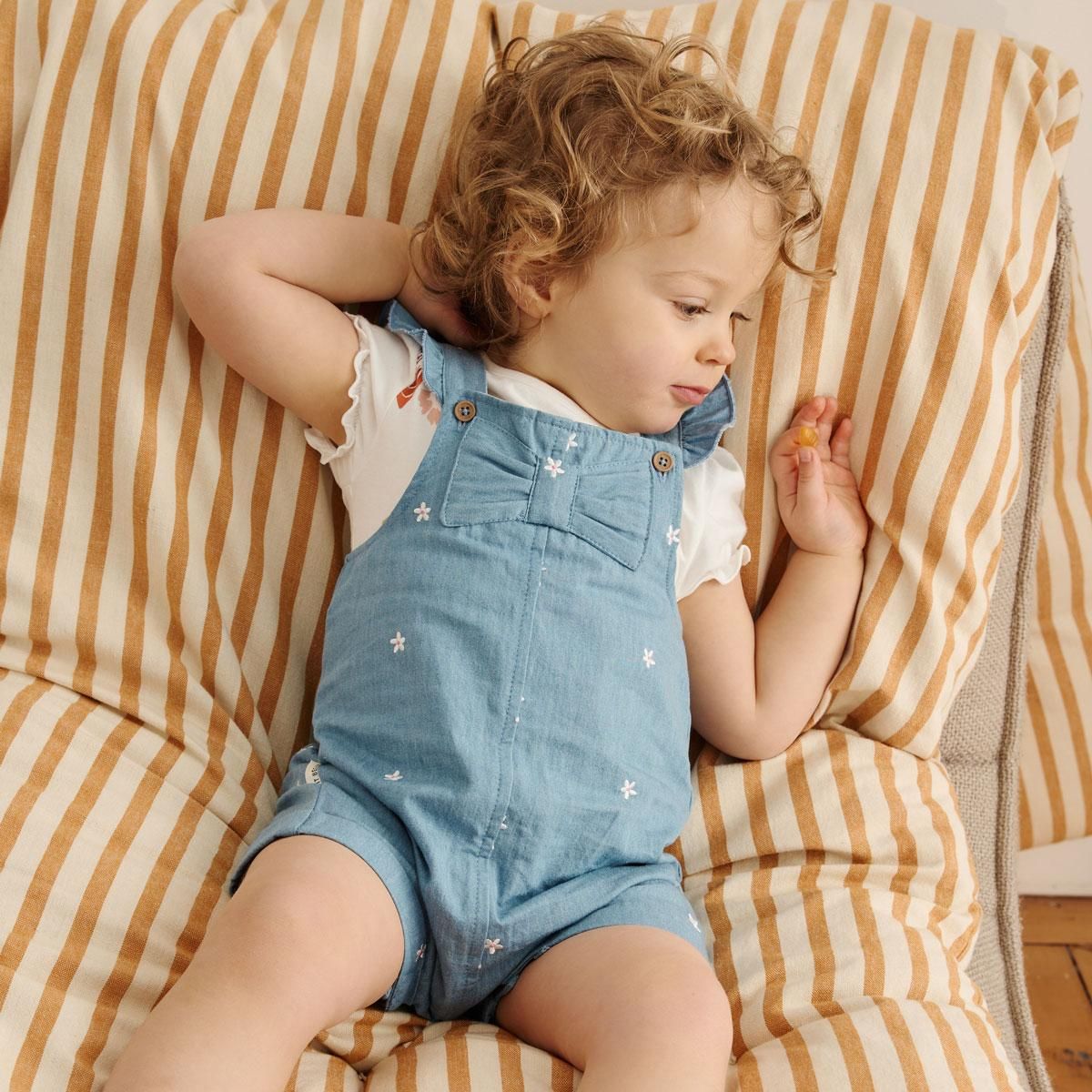 Petit Béguin Salopette bébé en chambray Ciao Milano