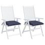 Voir la diapositive 4 : VIDAXL Coussins de chaise lot de 2 bleu marine 50x50x7 cm tissu oxford