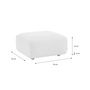 Voir la diapositive 4 : SWEEEK Pouf. module pour canapé. repose-pieds pour canapé 2 places en bouclette blanche. L 76 x P 70 x H 41cm - Wallas