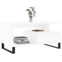 Voir la diapositive 3 : VIDAXL Table basse Blanc 90x49x45 cm Bois d'ingenierie