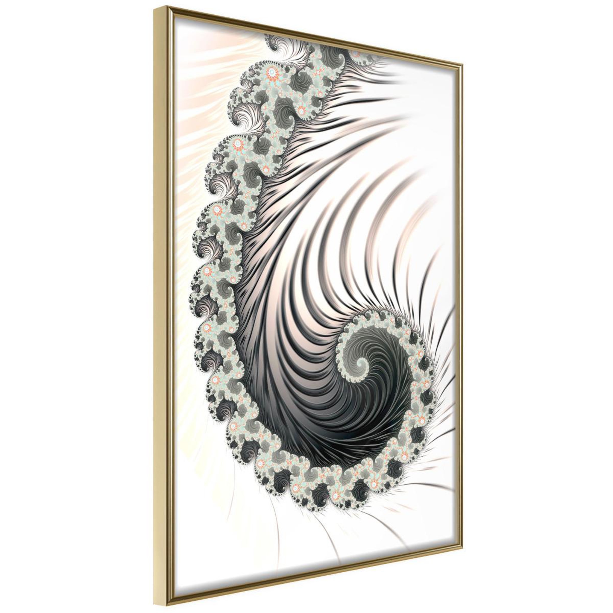 Paris Prix Affiche Murale Encadrée  Fractal Spiral Positive