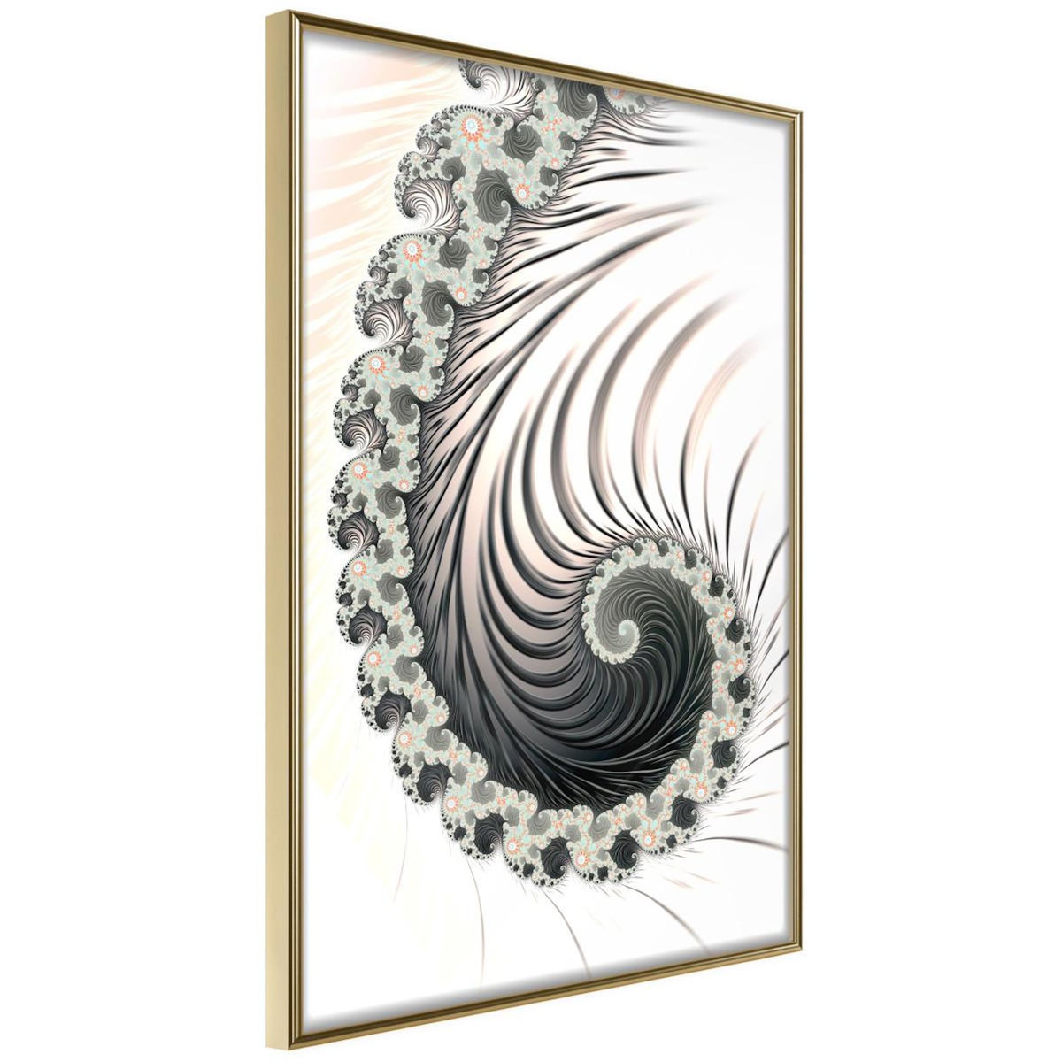 Paris Prix Affiche Murale Encadrée  Fractal Spiral Positive