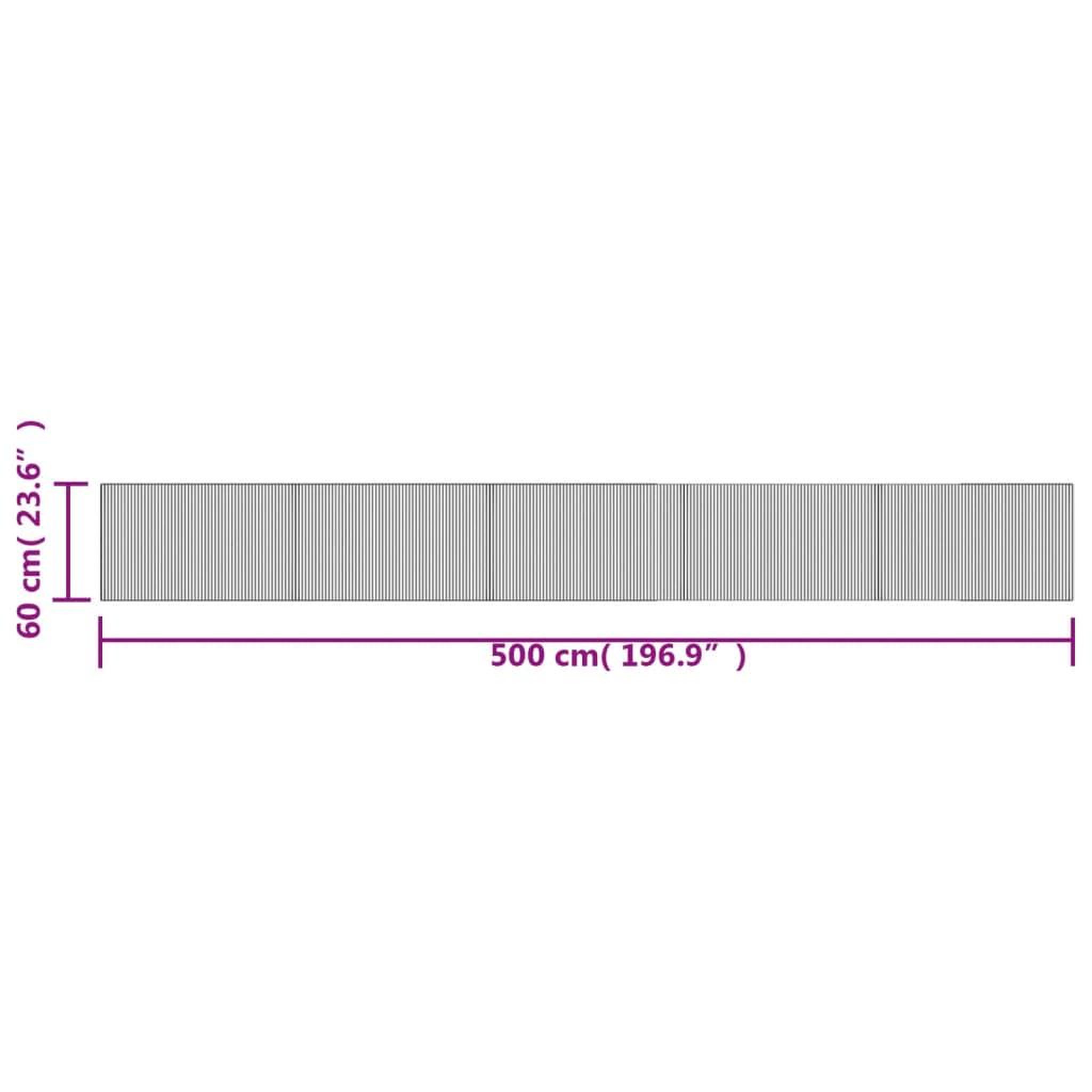 Voir la diapositive 6 : VIDAXL Tapis rectangulaire naturel clair 60x500 cm bambou