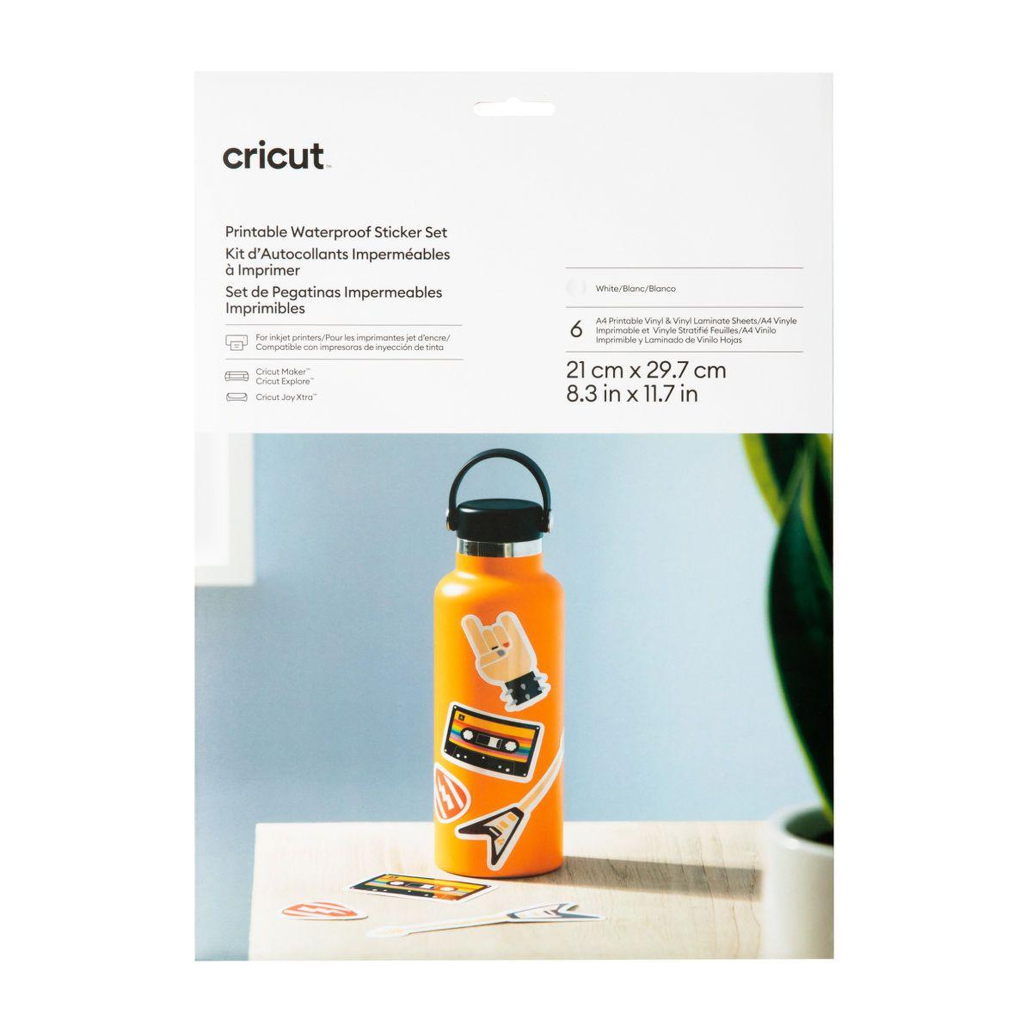 CRICUT Accessoire set Waterproof A4 6 feuilles white