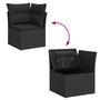 Voir la diapositive 4 : VIDAXL Salon de jardin 6 pcs avec coussins noir resine tressee