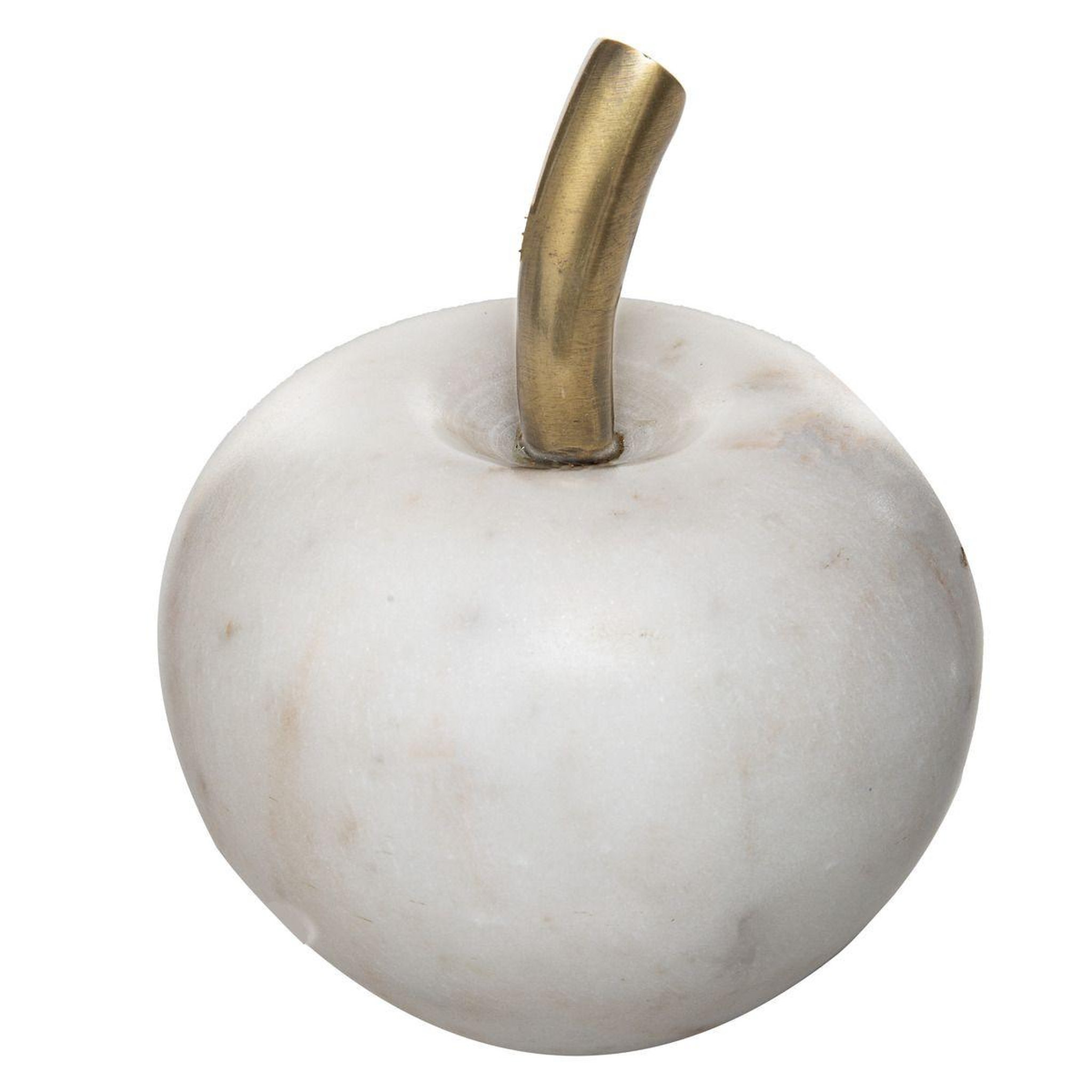 Voir la diapositive 1 : ATMOSPHERA Pomme déco en marbre  sublima  13cm blanc