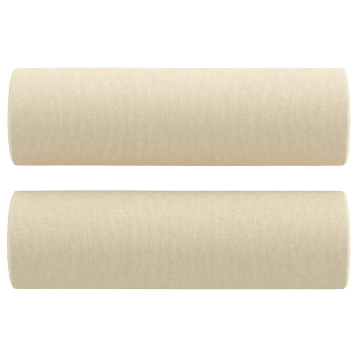 VIDAXL Canape 3 places avec oreillers decoratifs creme 180 cm tissu