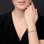 Voir la diapositive 2 : L'ATELIER D'AZUR Bracelet 3 Ors - Or Tricolore - Grain de Café Jaune, Blanc et Rose - Femme