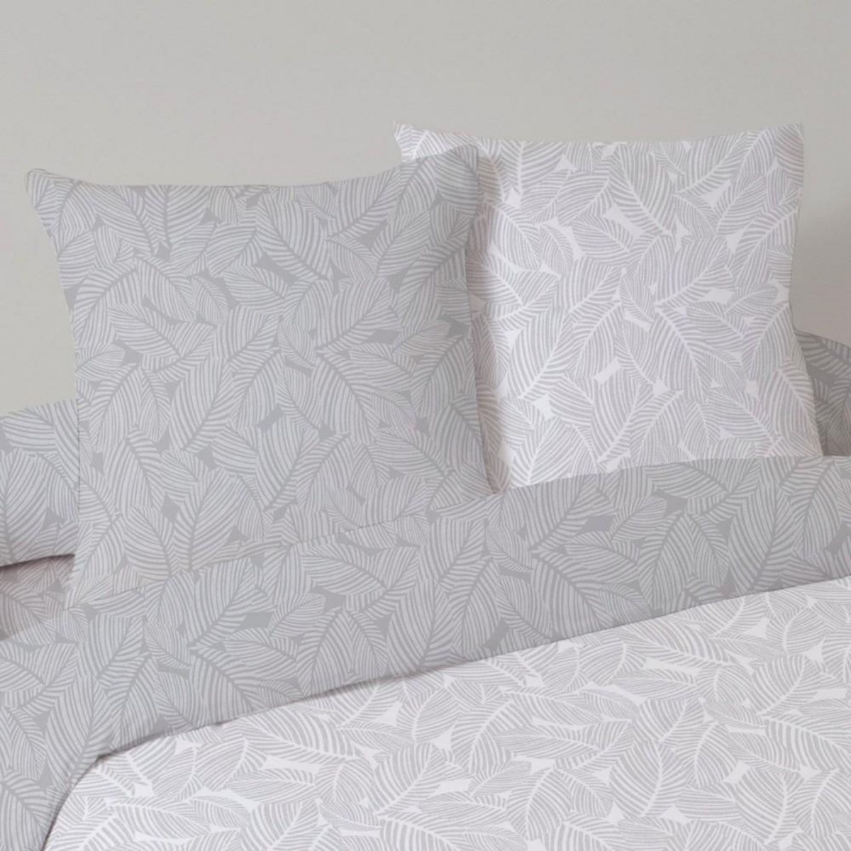 Dourev Housse de couette 240x220 NIORT GREY + 2 taies 100% coton