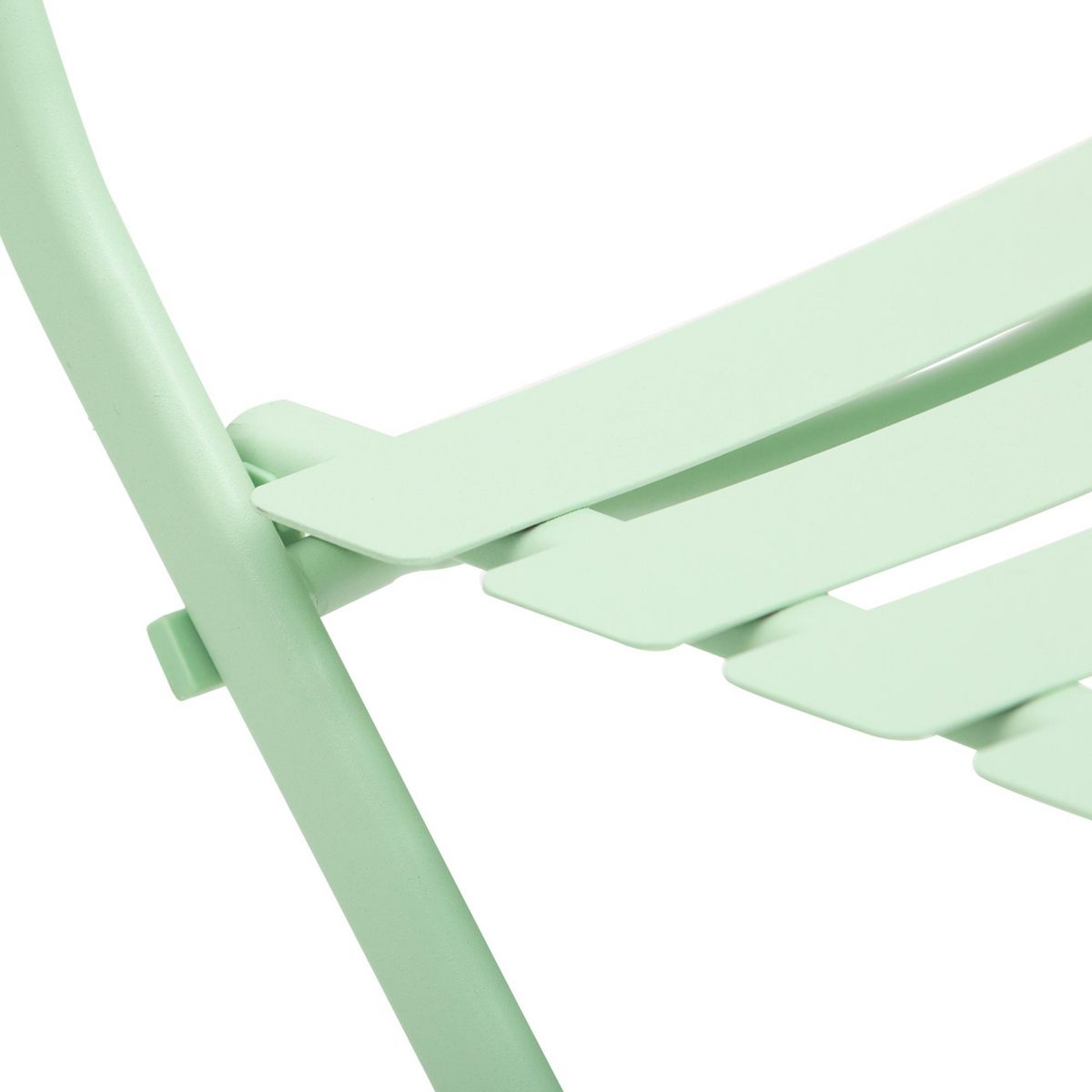 OUTSUNNY Salon de jardin bistro pliable - table carrée dim. 60L x 60l x 71H cm avec 2 chaises - métal thermolaqué vert d'eau