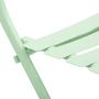 Voir la diapositive 5 : OUTSUNNY Salon de jardin bistro pliable - table carrée dim. 60L x 60l x 71H cm avec 2 chaises - métal thermolaqué vert d'eau