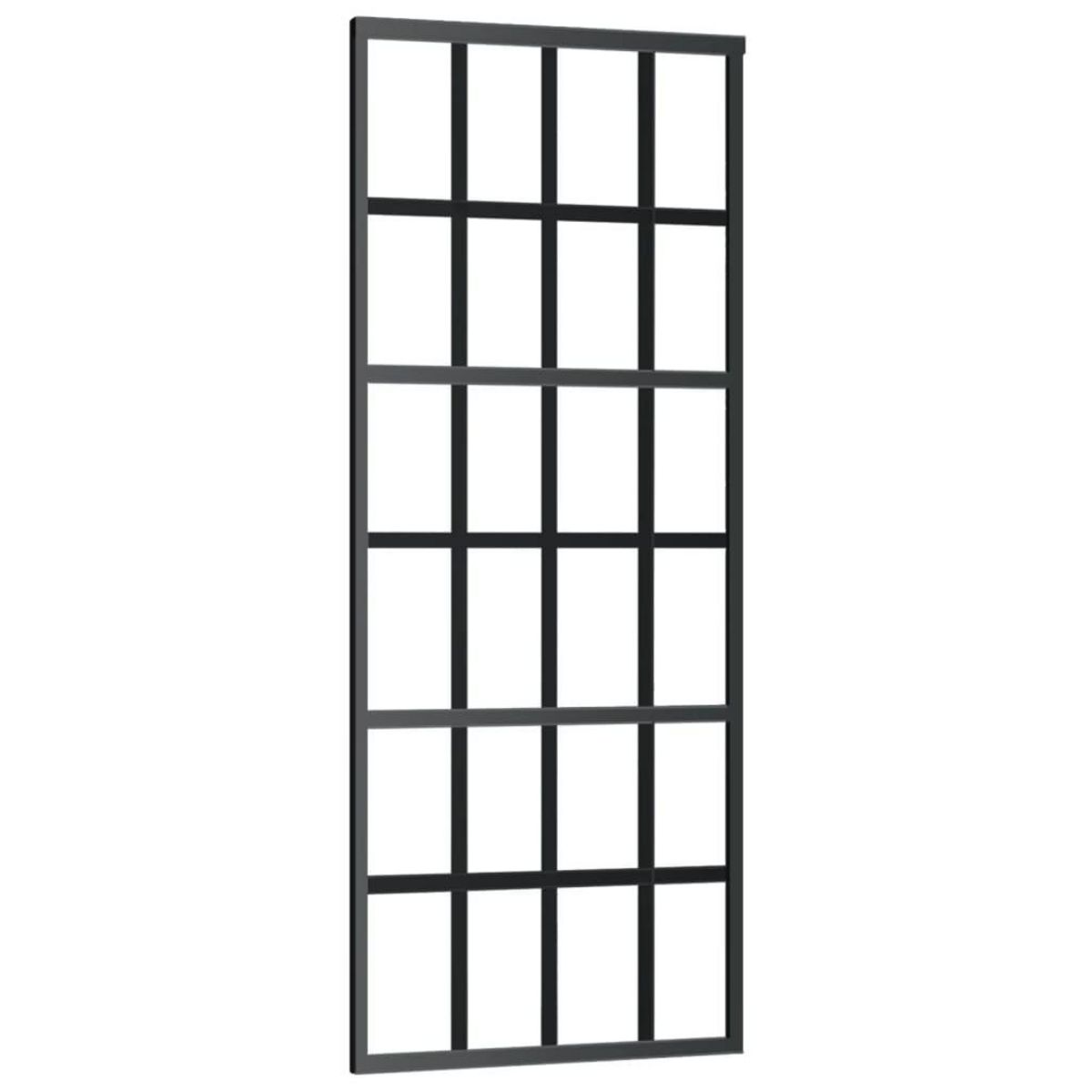 VIDAXL Porte coulissante Verre ESG et aluminium 76x205 cm Noir