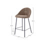 Voir la diapositive 4 : Rendez vous déco Lot de 2 chaises pour îlot central 65 cm en cuir synthétique marron-Misty