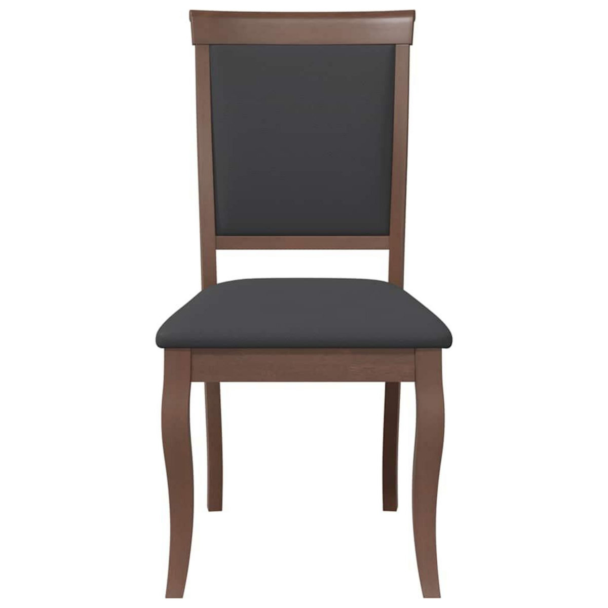 VIDAXL Chaises a manger coussins 2 pcs marron bois massif caoutchouc