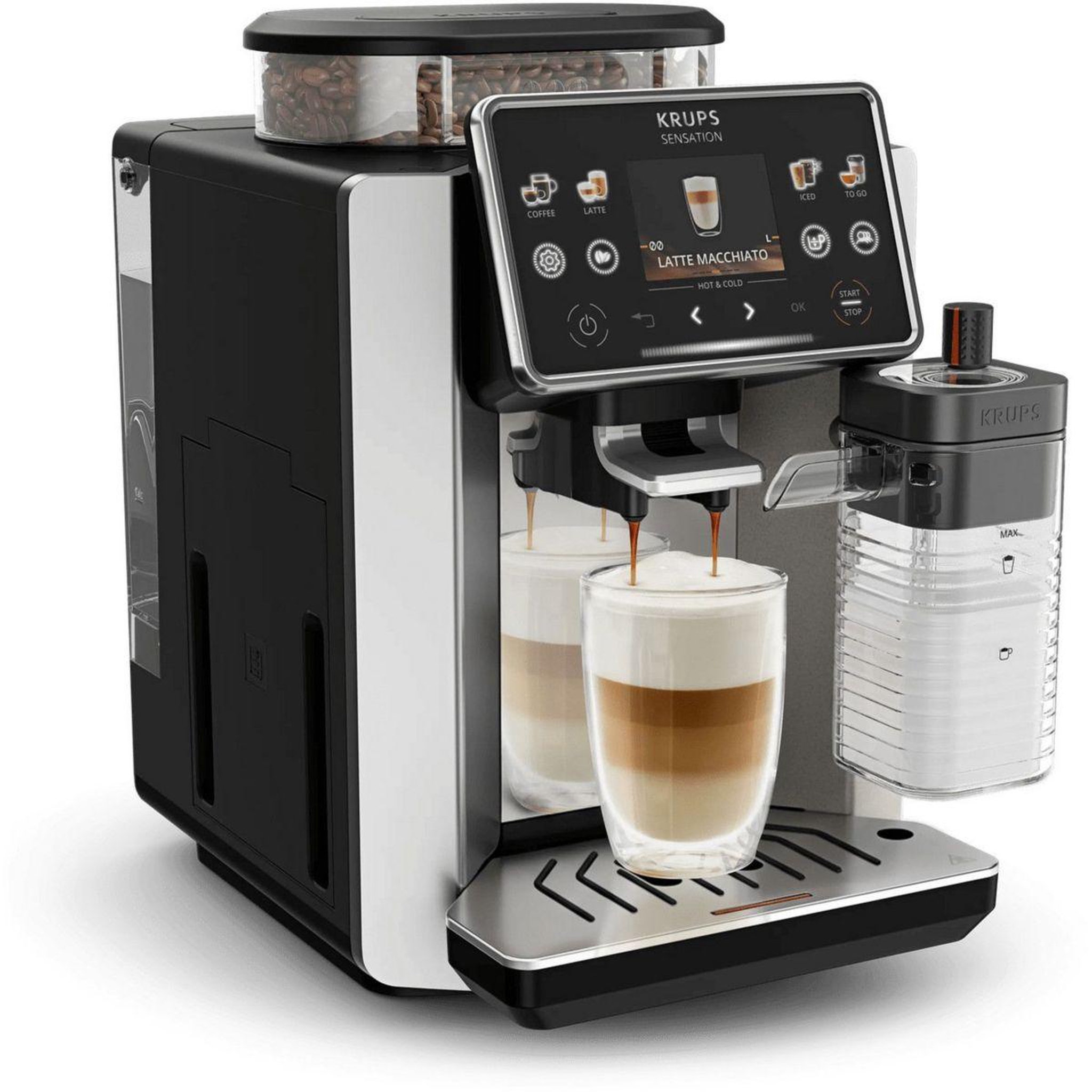 Voir la diapositive 2 : KRUPS Expresso broyeur sensation elite ea918ge0