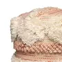 Unamourdetapis Tabouret fait main ZAMI Ecru 50x50 en laine idéal pour une chambre