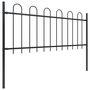 Voir la diapositive 2 : VIDAXL Cloture de jardin avec dessus en cerceau Acier 3,4 x 0,8 m Noir