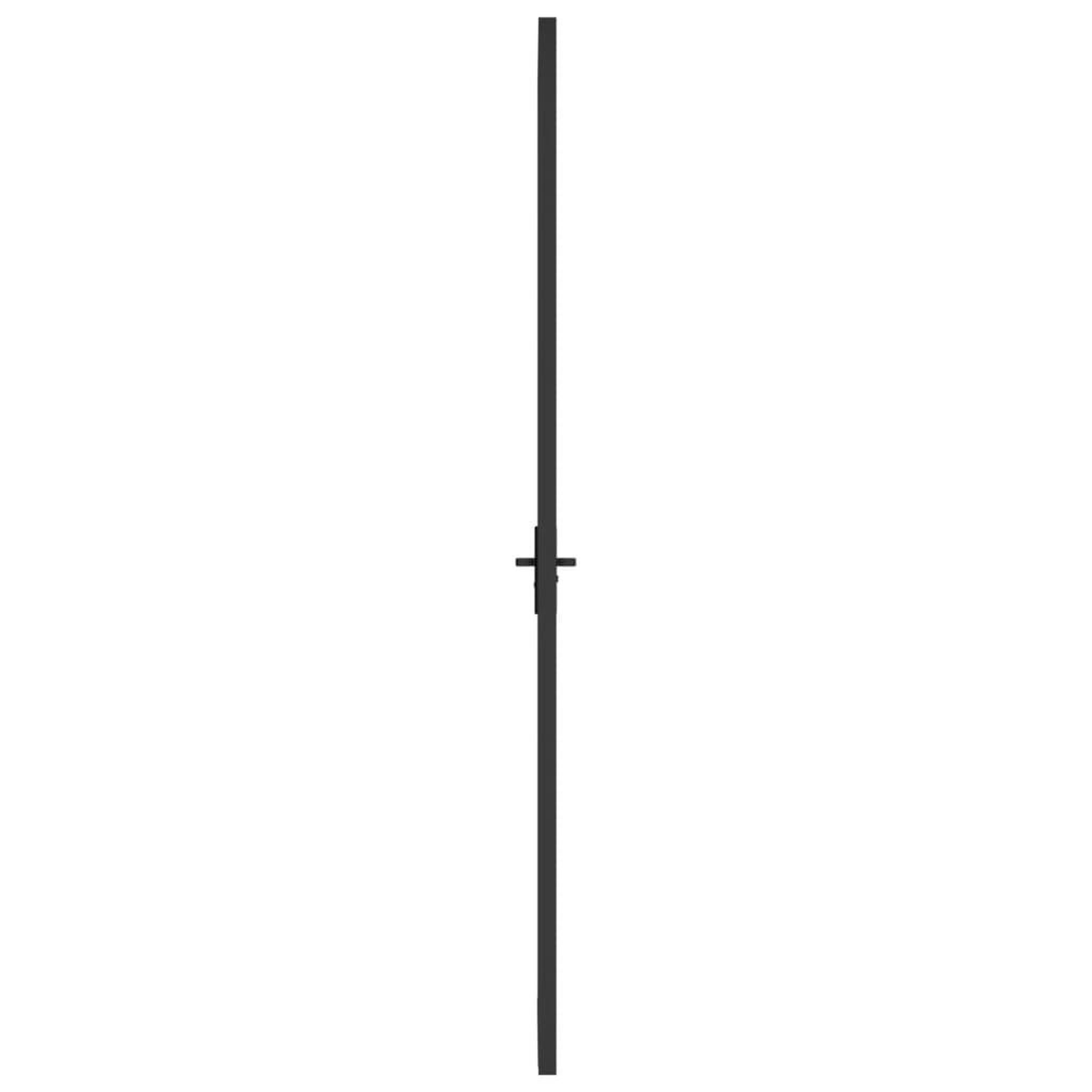 Voir la diapositive 4 : VIDAXL Porte interieure 93x201,5 cm Noir Verre mat et aluminium