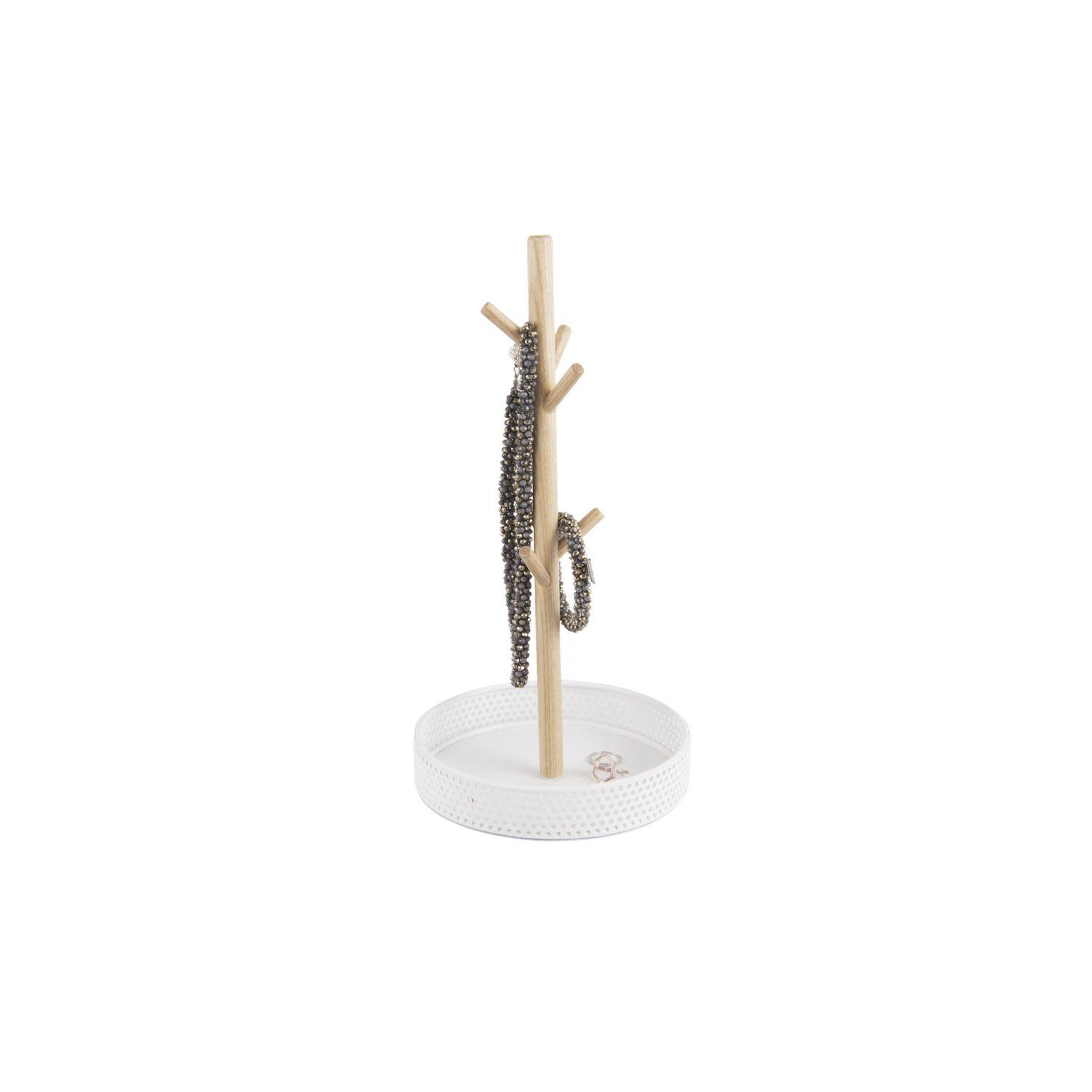 Voir la diapositive 1 : PRESENT TIME Porte bijoux en bois Merge - H. 31 cm
