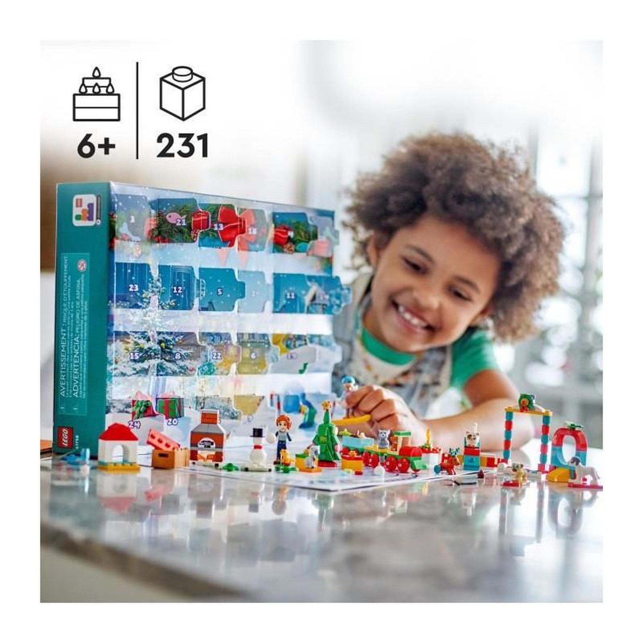 Voir la diapositive 6 : LEGO LEGO Friends 41758 Le Calendrier de l'Avent 2023, avec 24 Cadeaux dont 8 Figurines d'Animaux, 2 Mini-Poupées, Cadeau Noël