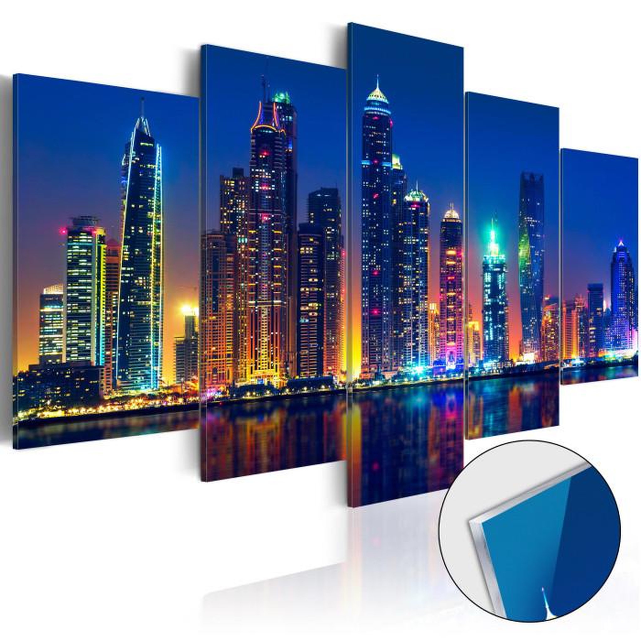 Paris Prix Tableau sur Verre Acrylique  Nights in Dubai. Coloris disponibles : Multicolore
