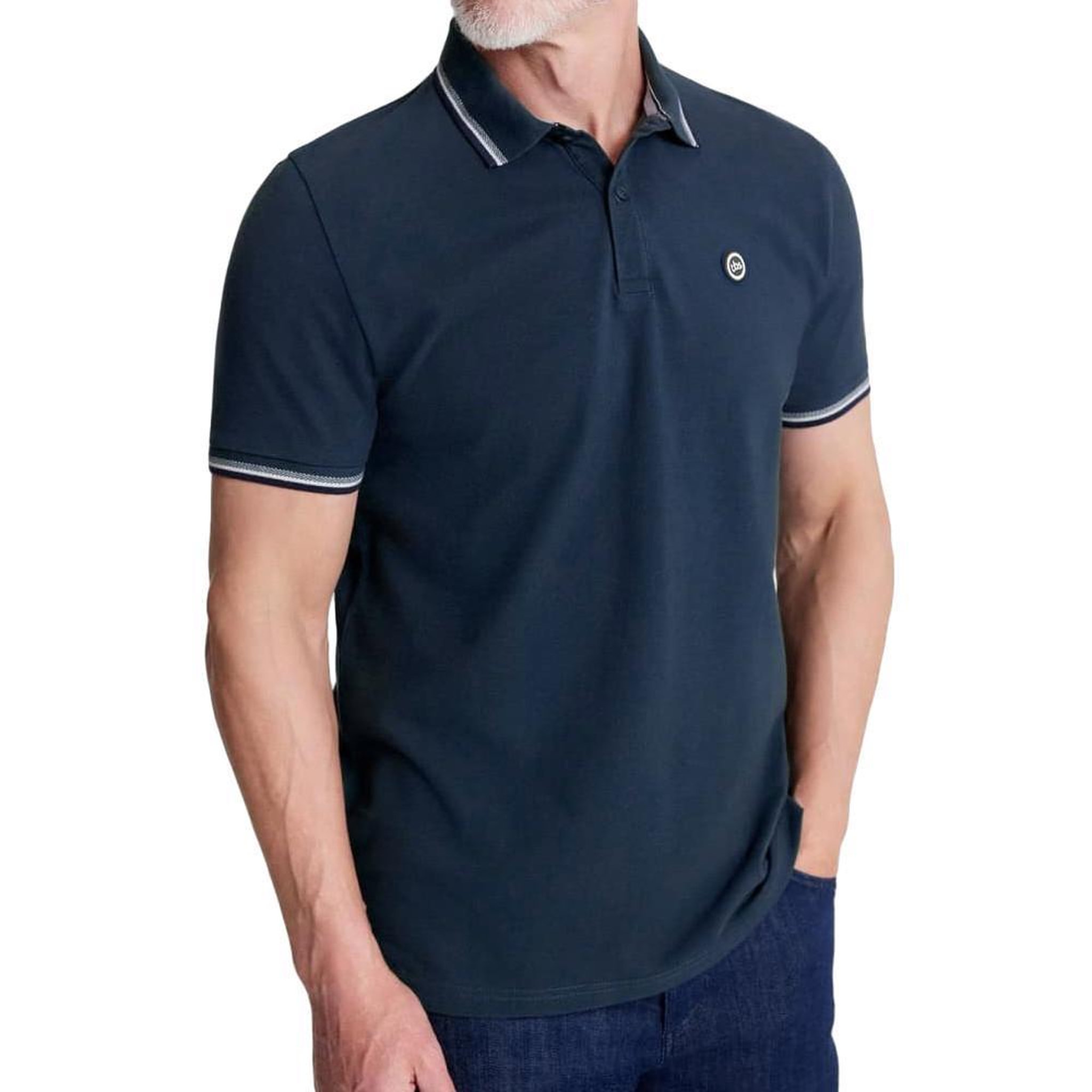 TBS Polo Marine Homme TBS Yvane. Coloris disponibles : Bleu