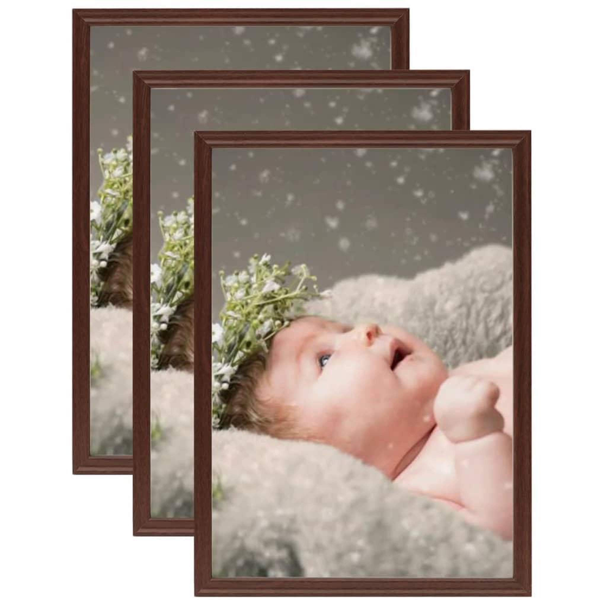 Voir la diapositive 1 : VIDAXL Collage de cadres photo 3 pcs de table Rouge fonce 10x15 cm