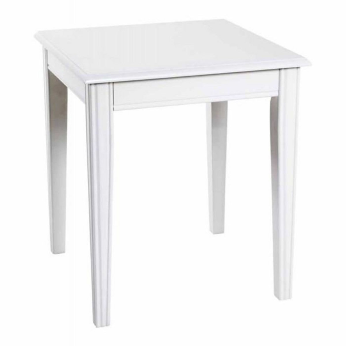 Paris Prix Table d'Appoint Carrée en Bois  Elsa  51cm Blanc