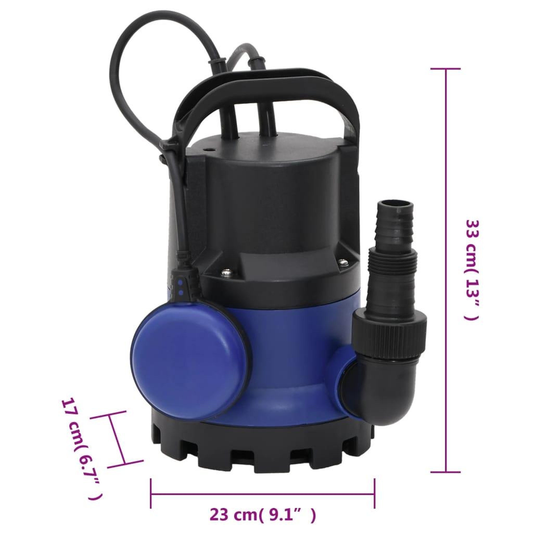 Voir la diapositive 6 : VIDAXL Pompe submersible electrique pour eaux usees de jardin 400 w