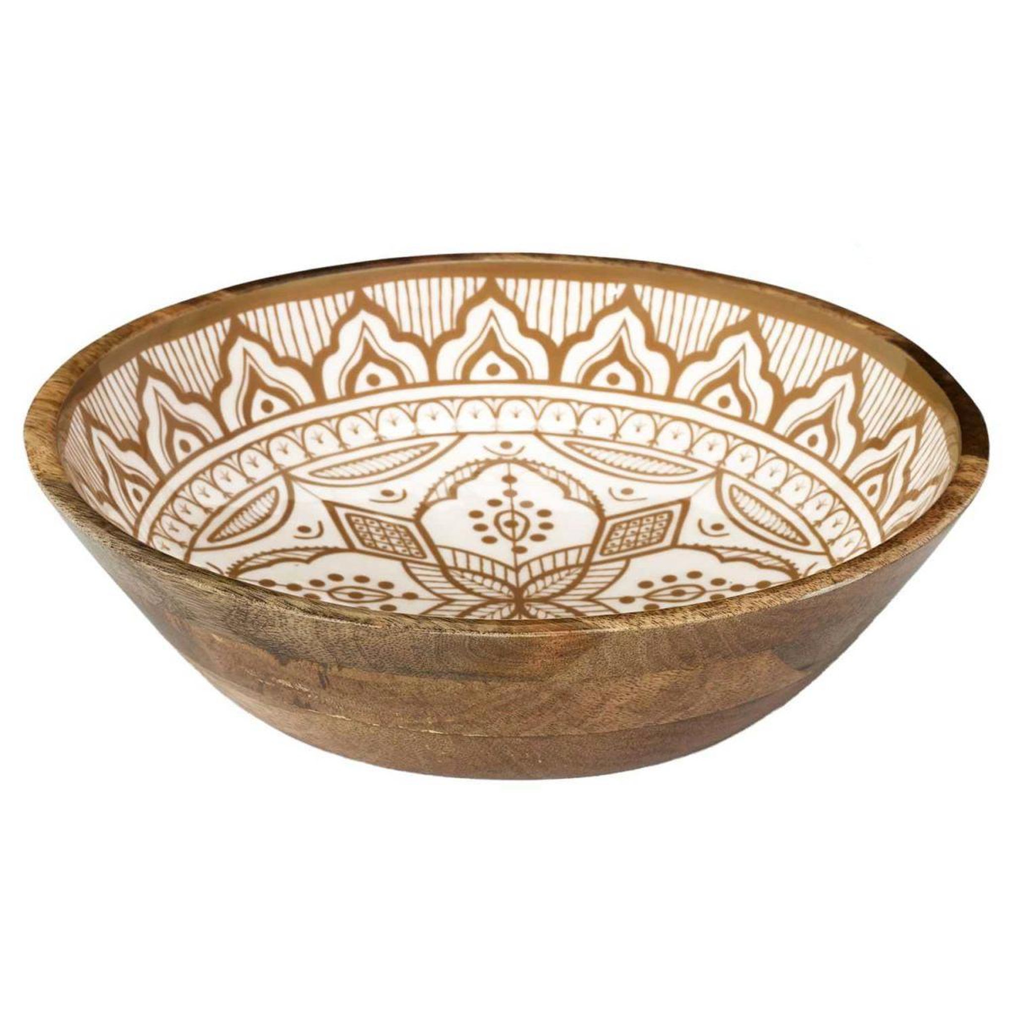 The Home Deco Factory Saladier en Bois  Dune  28cm Terracotta