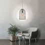 The Home Deco Factory Suspension Luminaire en métal filaire - Diam. 20cm - Argent