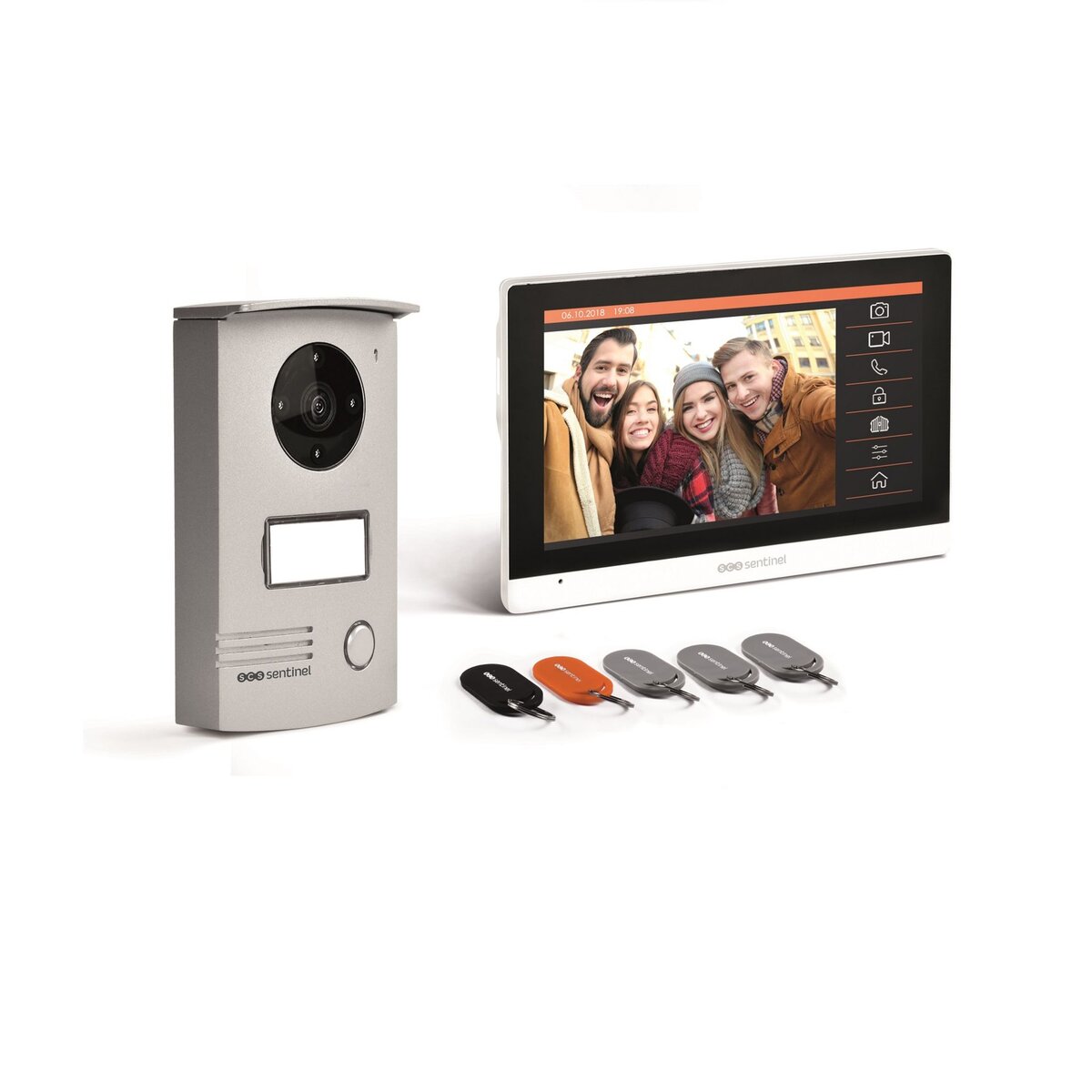 SCS SENTINEL Interphone vidéo filaire avec badges - VisioDoor 7+ RFID