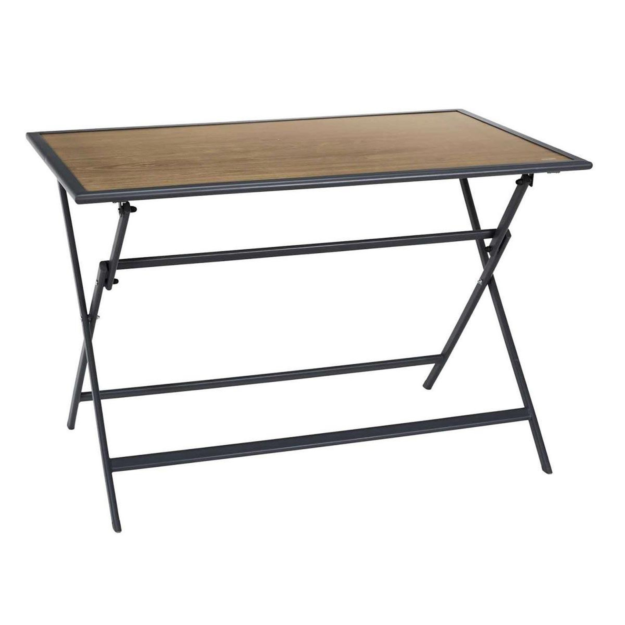 The Home Deco Factory Table de Jardin Pliable  Barcelone  110cm Gris & Naturel